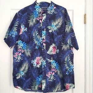 Mens Club Room XXL Hawaiin shirt blue and pink
